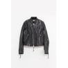 OUR LEGACY WHISKER BLACK BUFFED LAMBSKIN YOKAI LEATHER JACKET
